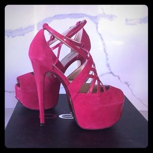 Bebe Hot Pink Platform Shoes